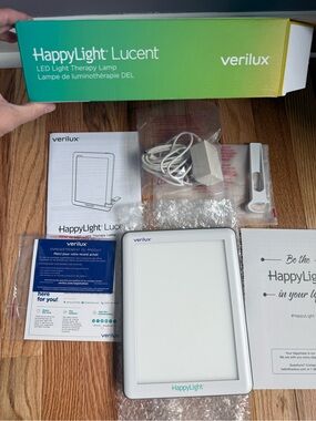 Verilux HappyLight Lucent LED Light Therapy Lamp -seasonal depression- White